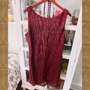 nwt! elvi red sequin dress